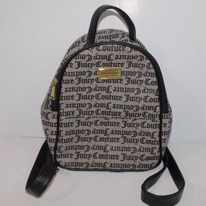 Juicy Couture Black Gray Spellout mini backpack bag